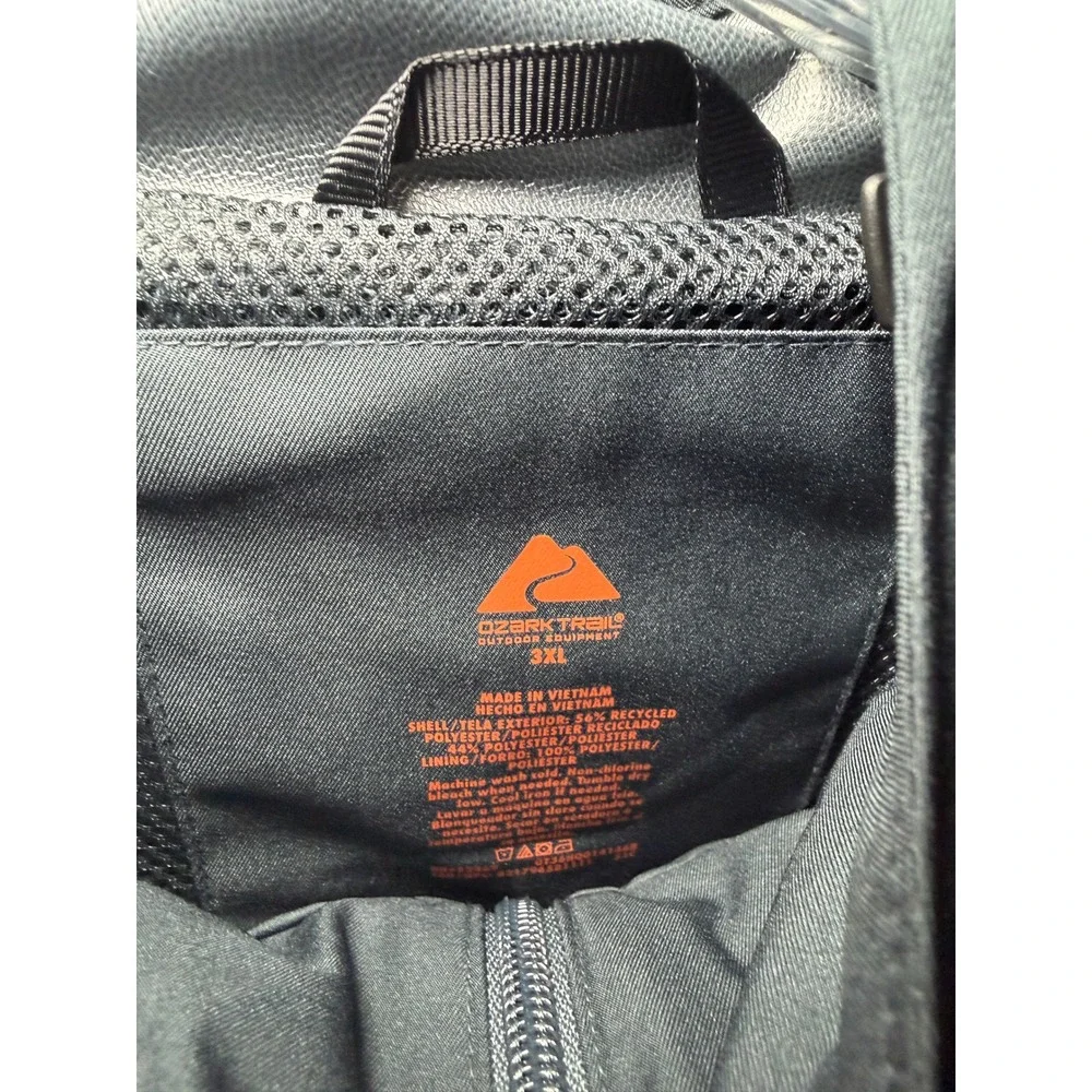 Ozark Trail Rain Jacket Mens 3XL Gray Hooded Mesh Lined Windbreaker